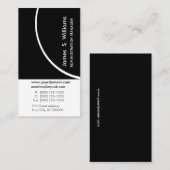 高級でエレガントで贅沢な専門の白黒 名刺 (正面/裏面)