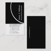 高級でエレガントで贅沢な専門の白黒 名刺 (正面/裏面)