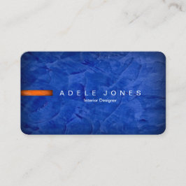 高級でエレガントで青およびオレンジ名刺 名刺