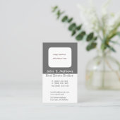 高級なイメージの写真のホールダーの中立灰色の企業の 名刺 (スタンド正面)