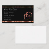 高級なエレガントバラ金ゴールドトーンエ実在ステート 名刺 (正面/裏面)