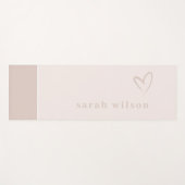 高級なエレガントミニマル赤面ピンクハート  ヨガマット (正面(横))