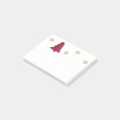 高級なエレガント金ゴールドの赤いクリスマスツリー ポストイット (アングル)