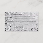 高級なサロンのアポイントメントの名刺 予約カード (裏面)