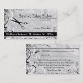 高級なサロンのアポイントメントの名刺 予約カード (正面/裏面)