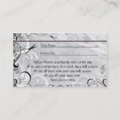 高級なサロンのアポイントメントの名刺 予約カード (裏面)