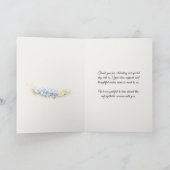 高級なダスティブルーのアジサイの結婚式 サンキューカード (内部)