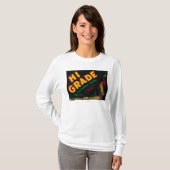 高級なナシの木枠のラベル Tシャツ (正面フル)