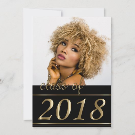 高級なフォト卒業- 2018年 招待状 (正面)