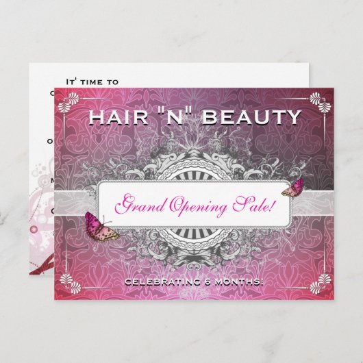 高級なフファンシーローシュサロン販売はがきメーラー ポストカード (正面/裏面)