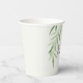 高級なモノグラム ウォーターカラー ウィロー リーフ ペーパー カップ 紙コップ (右)