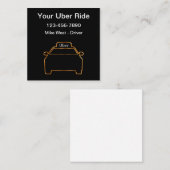 高級なユニークUberドライバーがハイリング スクエア名刺 (正面/裏面)