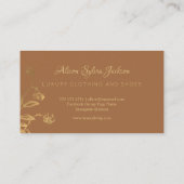 高級なレッド金ゴールドフフェイクォイルのブティックオーナー 名刺 (裏面)