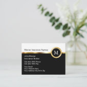 高級な保険名刺 名刺 (スタンド正面)