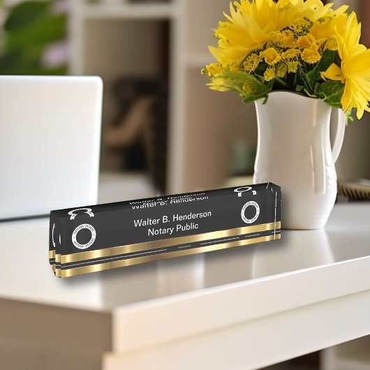 高級な公証人 デスクネームプレート
