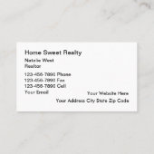 高級な実在不動産仲介業者テーマ名刺テンプレート 名刺 (裏面)