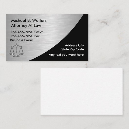 高級な弁護士の名刺 名刺 (正面/裏面)