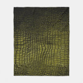 高級な暗いワニの質感 フリースブランケット (正面)