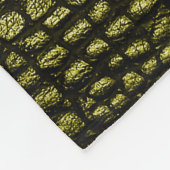 高級な暗いワニの質感 フリースブランケット (角)