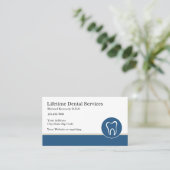 高級な歯科医のアポイントメントリマインダーの名刺 名刺 (スタンド正面)