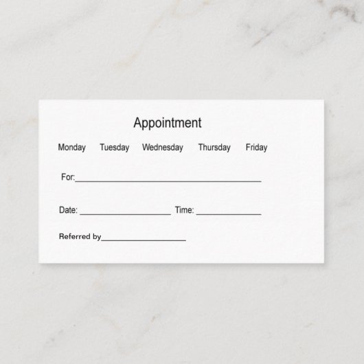 高級な歯科医のアポイントメントリマインダーの名刺 名刺 (裏面)