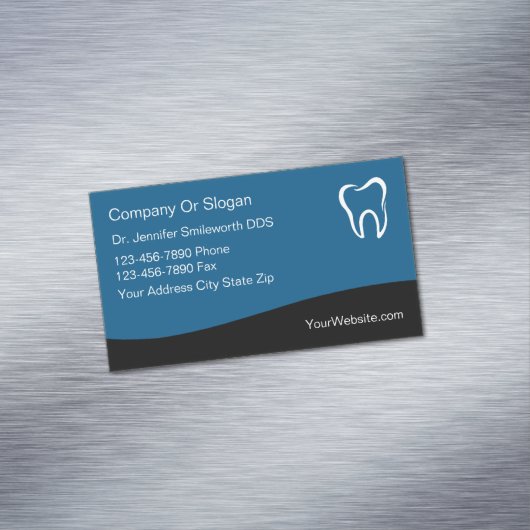 高級な歯科医の名刺の磁石モダンスタイル マグネット名刺 (インサイチュ)