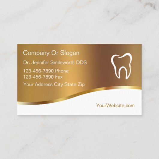 高級な歯科医の名刺 名刺 (裏面)
