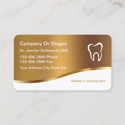 高級な歯科医の名刺 名刺 (正面)