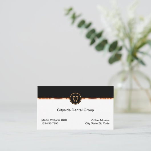 高級な歯科医オフィスアポイントメントカード新規 名刺 (スタンド正面)