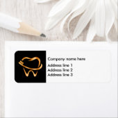 高級な歯科医オフィス差出人住所ステッカーラベル ラベル (インサイチュ)