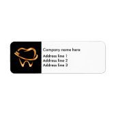 高級な歯科医オフィス差出人住所ステッカーラベル ラベル (正面)