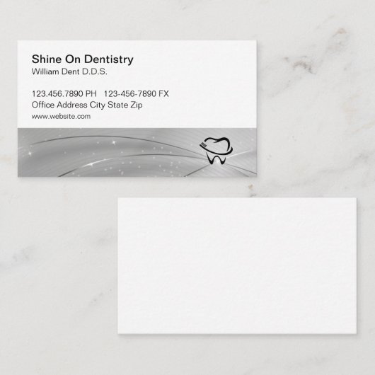 高級な歯科医テーマ名刺 名刺 (正面/裏面)
