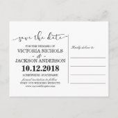 高級な水の色オータム結婚式の日付を保存 案内ポストカード (裏面)