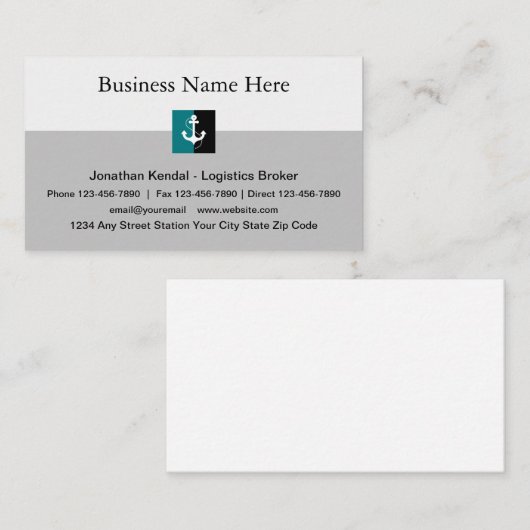 高級な海運 名刺 (正面/裏面)