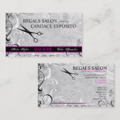 高級な渦巻およびFluersのサロンの名刺 名刺 (正面/裏面)