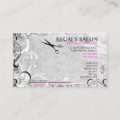 高級な渦巻およびFluersのサロンの名刺 名刺 (裏面)