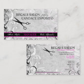 高級な渦巻およびFluersのサロンの名刺 名刺 (正面/裏面)