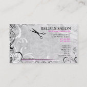 高級な渦巻およびFluersのサロンの名刺 名刺 (裏面)