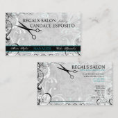 高級な渦巻およびFluersのサロンの名刺 名刺 (正面/裏面)