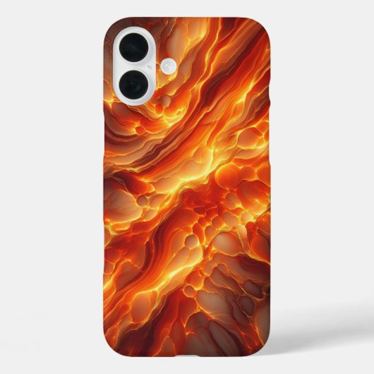 高級な灼熱の溶岩スマホケース オレンジ輝き Case-Mate iPhoneケース (裏面)