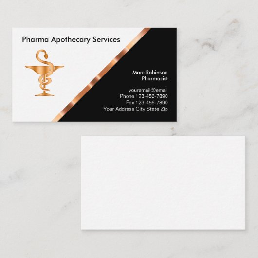 高級な薬品薬品用の名刺 名刺 (正面/裏面)