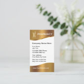 高級な薬局の名刺デザイン 名刺 (スタンド正面)