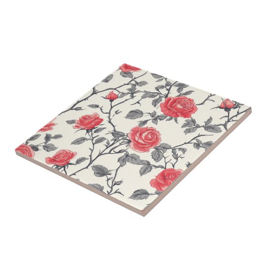 高級な装飾バラタイルのホームデコ タイル (側面)