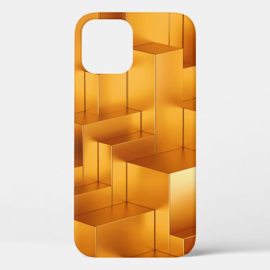 高級な金色の形状の幾何学的シームレスなパターン Case-Mate iPhoneケース (裏面)