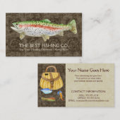 高級な魚釣りのチャーターのボートガイドビジネス魚 名刺 (正面/裏面)
