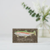 高級な魚釣りのチャーターのボートガイドビジネス魚 名刺 (スタンド正面)