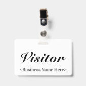 高級な「ビジター」バッジ バッジ (正面 （クリップ付）)