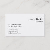 高級なQRコードワインテイスティング名刺 名刺 (裏面)