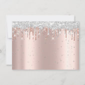 高級まばたきバラシルバーメイクアップ証明書贈り物 招待状 (裏面)