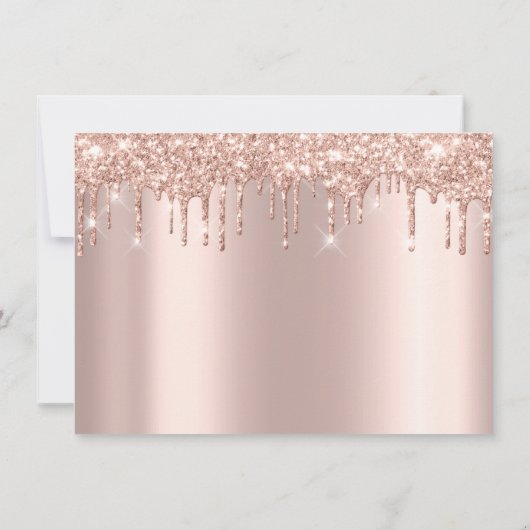 高級まばたきバラ金ゴールドメイクアップ証明書ギフト 招待状 (裏面)